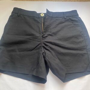 Lilly Pulitzer Black High-Waist Zip Front Shorts Soze 4